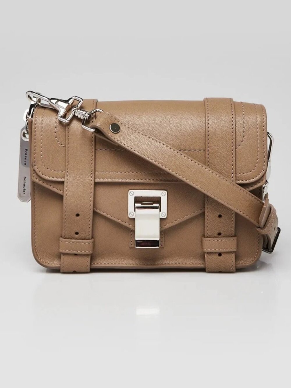 Proenza Schouler Beige Leather Mini PS1 Crossbody Bag